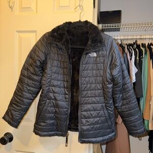 The North Face Women's Black Puffer Jacket. Reversible!